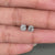 Handmade white gold stud earrings featuring lab grown diamonds.