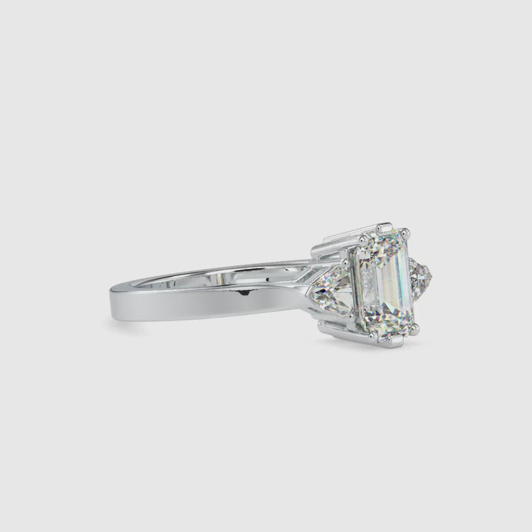 Handmade jewellery ring with side stone accents.
