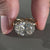 Yellow gold ring featuring double prong ring
