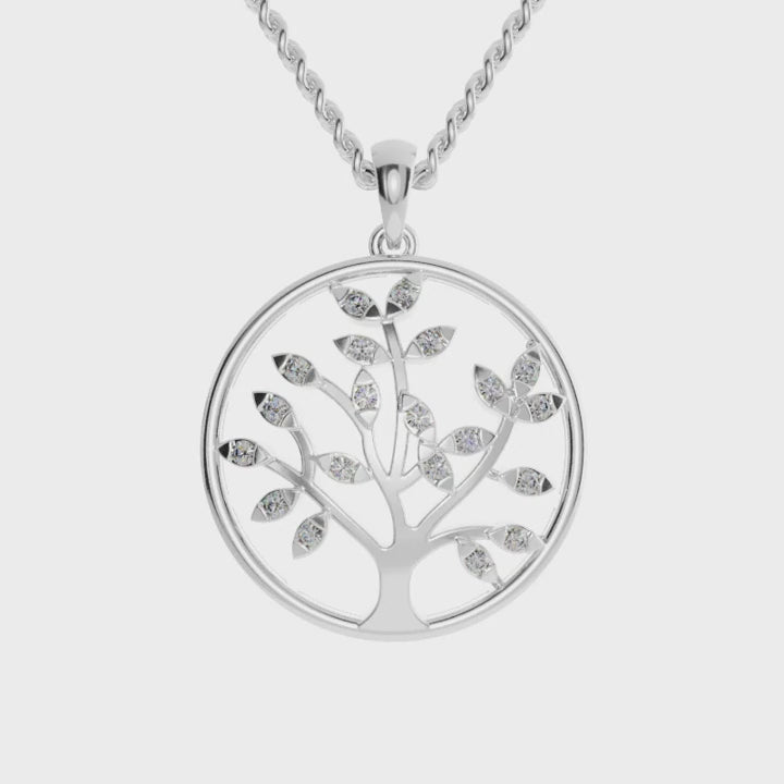 Elegant tree of life pendant from Diamondrensu UK collection.
