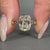 Cushion old mine cut diamond ring with split shank band handmade.