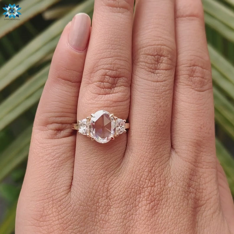 Buy rose cut moissanite ring.
