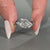 Marquise diamond ring crafted in white gold.
