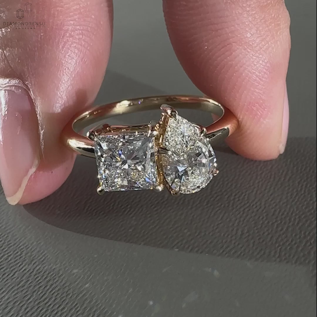 IGI certified lab grown diamond in a beautifully handmade design.