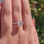 Antique Vintage 2.90 TCW Round Cut Floating Pave Set Moissanite Ring