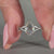 Pear rose cut ring adds shape to the solitaire engagement ring.
