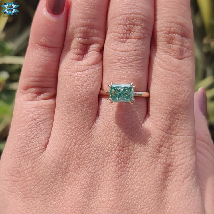 Double Claw Prong Setting, Solitaire Moissanite Ring, diamondrensu UK ring