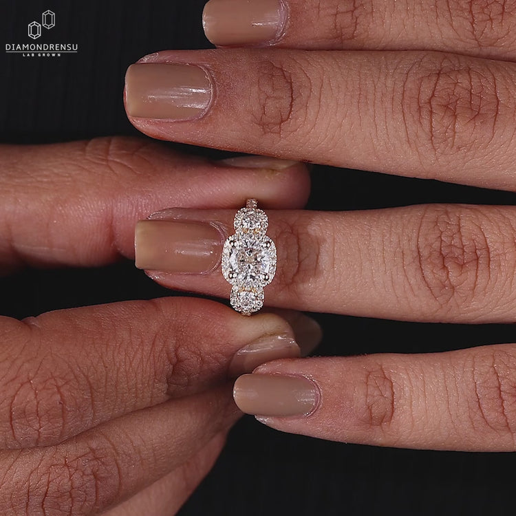 Cushion Cut Diamond Ring in yellow gold ring
