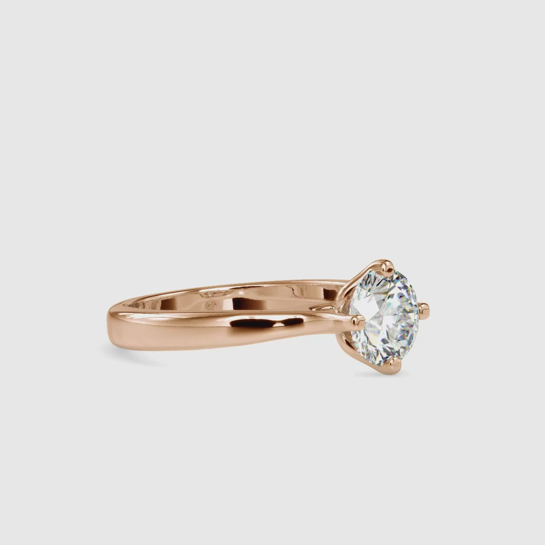 Round cut diamond ring featuring a beautiful 2 carat diamond.
