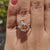 Vintage Style Engagement Ring, 2.3 TW Orange Cushion Rensu Cut Anniversary Gift Ring