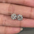 Round diamond earrings designed in yellow gold with handmade prong settings.
