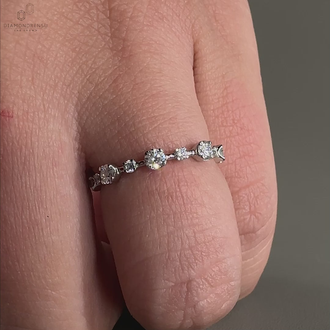 Round Diamond Eternity Wedding Band