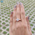 Handmade ring with round brilliant cut moissanite