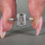 White gold ring crafted with handmade finish.