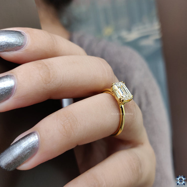 Double Claw Prong Setting Solitaire Ring