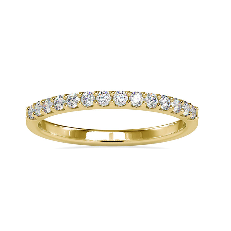 Half eternity diamond band crafted in white gold.
