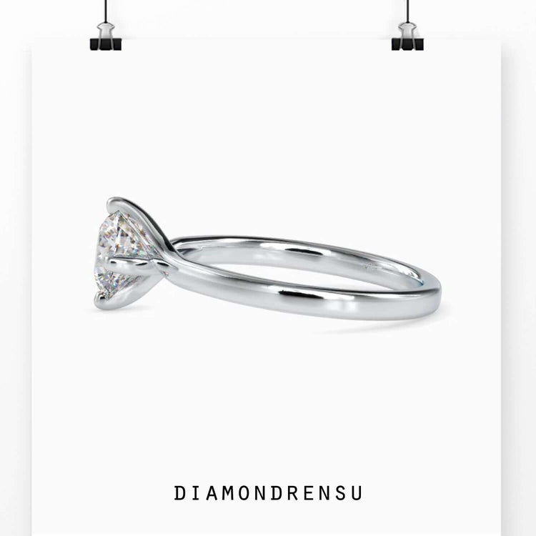 Custom design ring featuring lab grown diamond.
