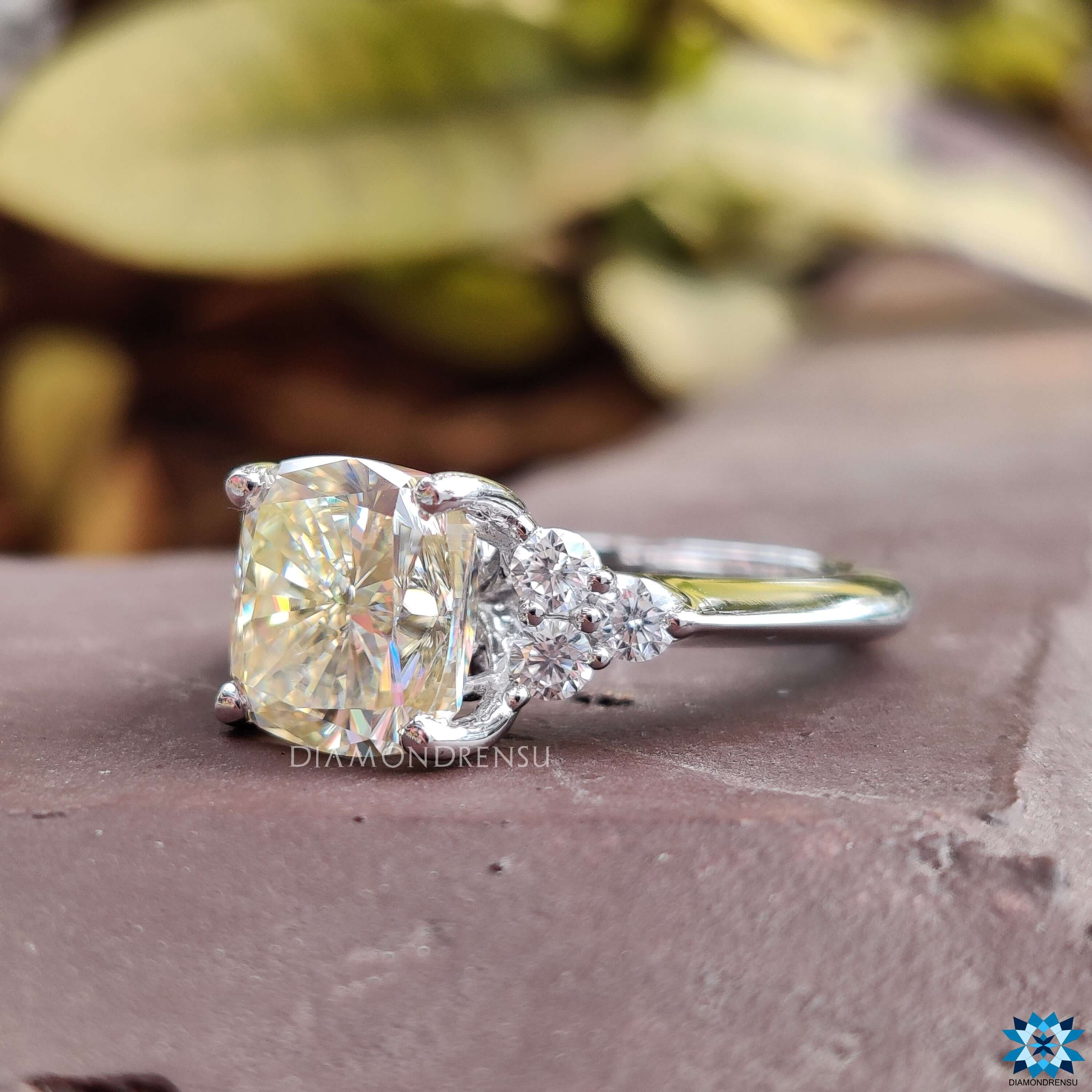 Cushion Cut Moissanite Ring for timeless beauty.