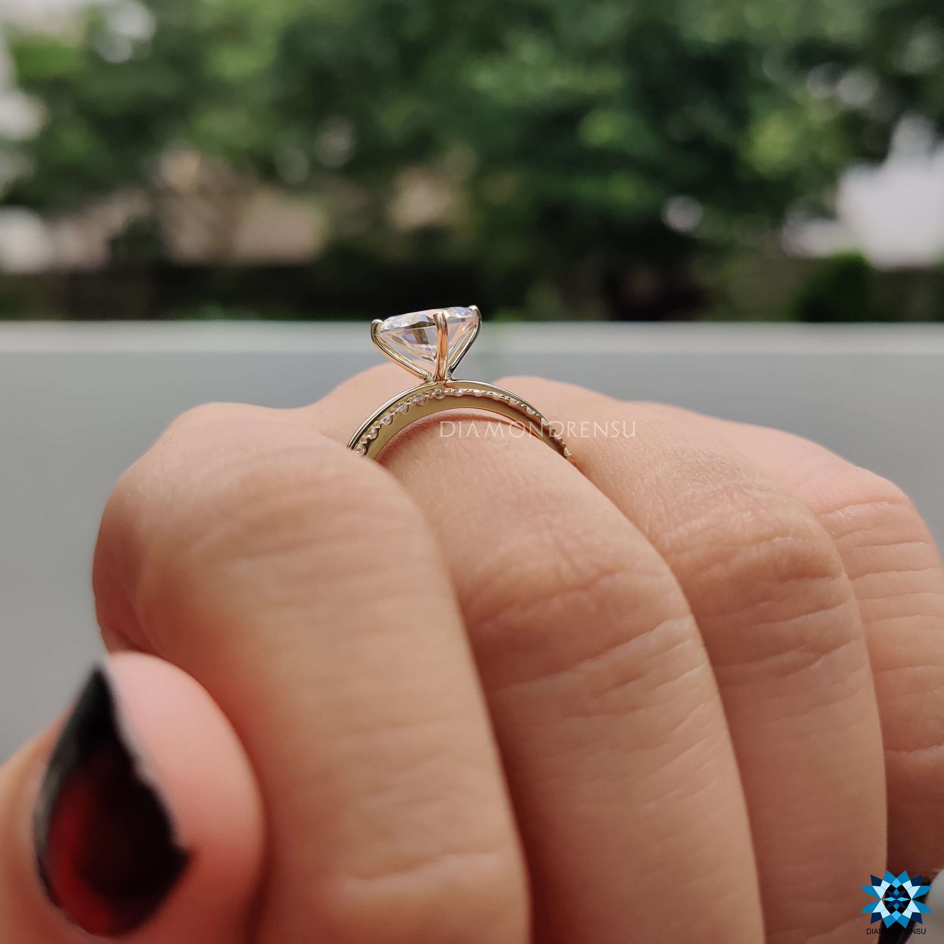 affordable moissanite engagement rings - diamondrensu