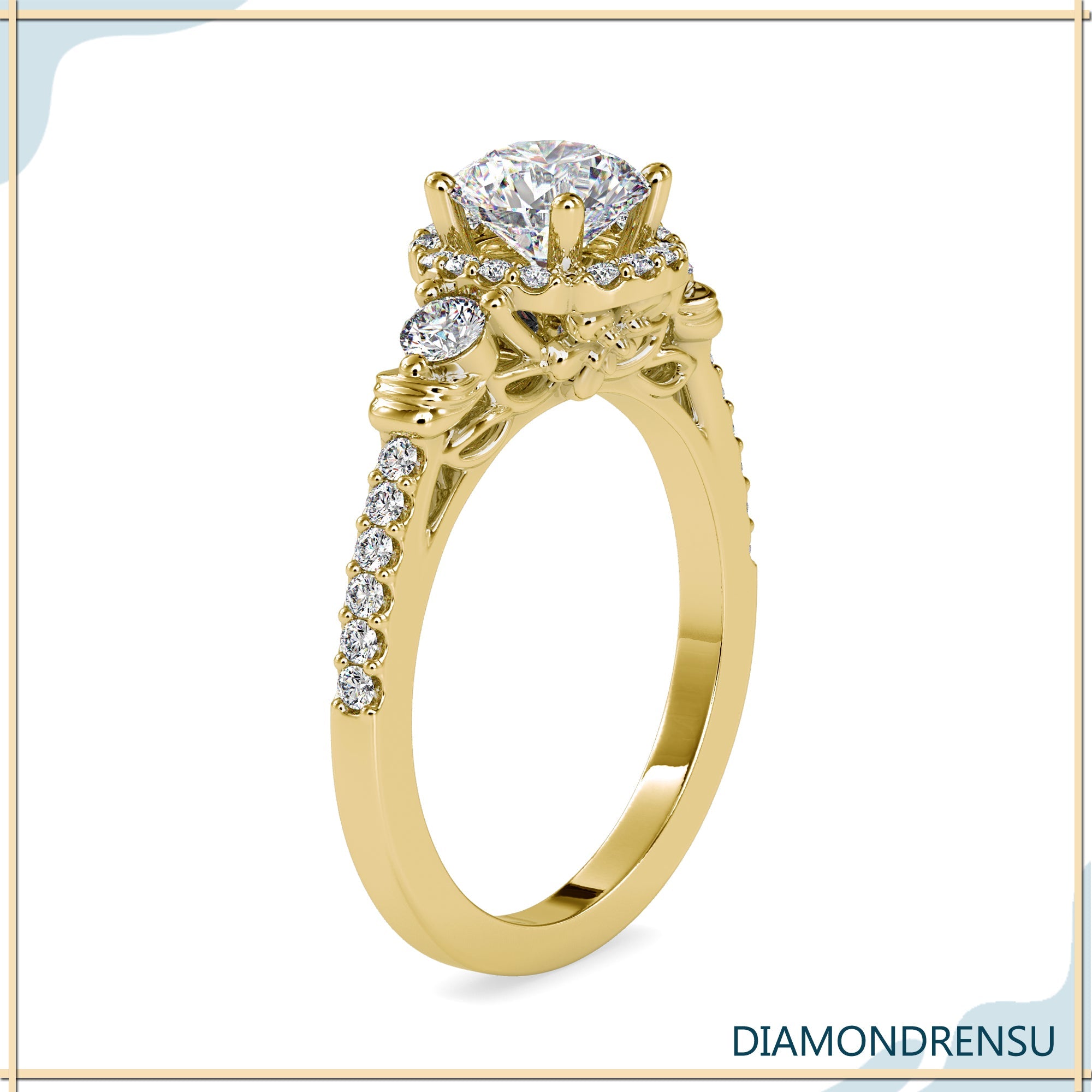 vintage style engagement rings - diamondrensu