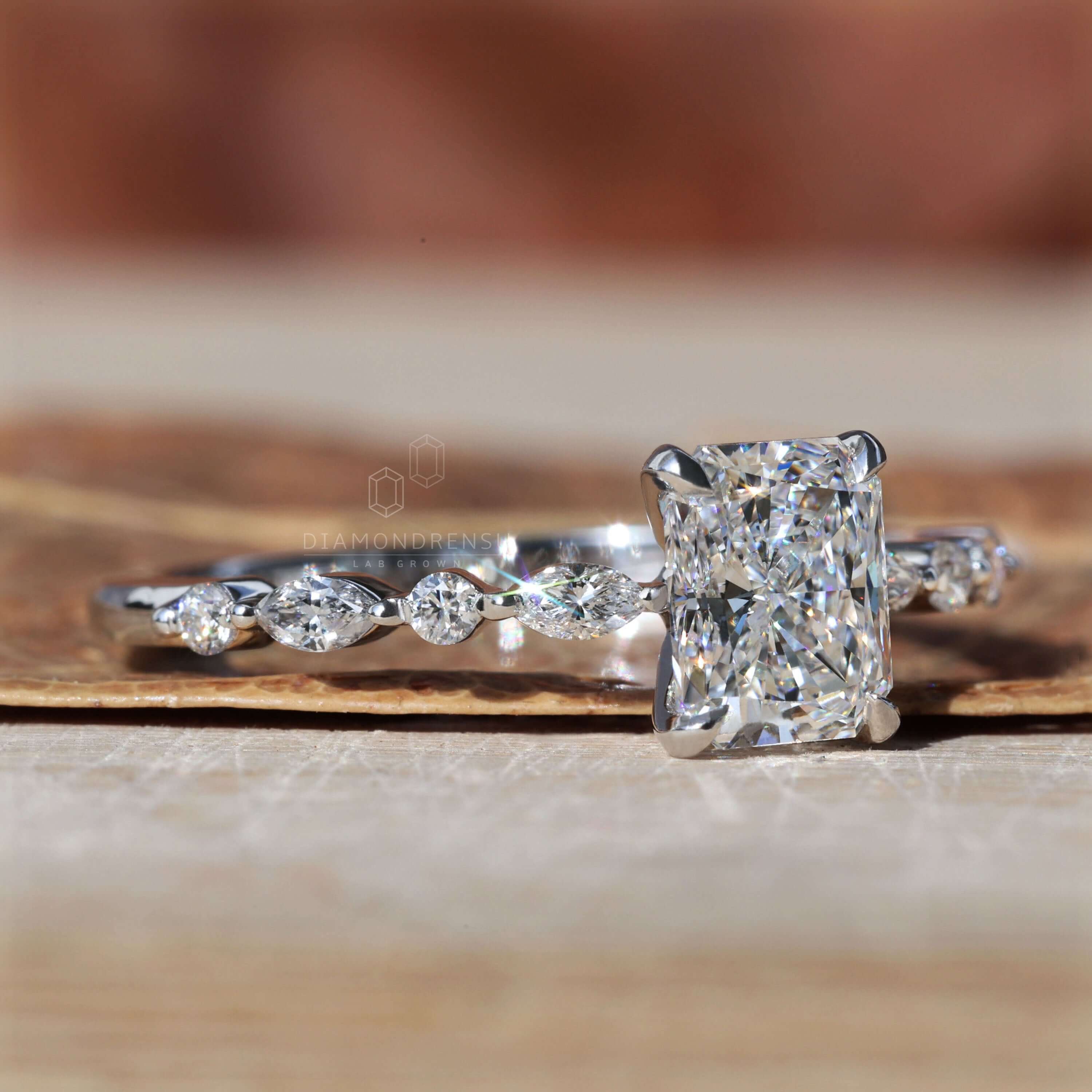 lab grown diamond engagement ring