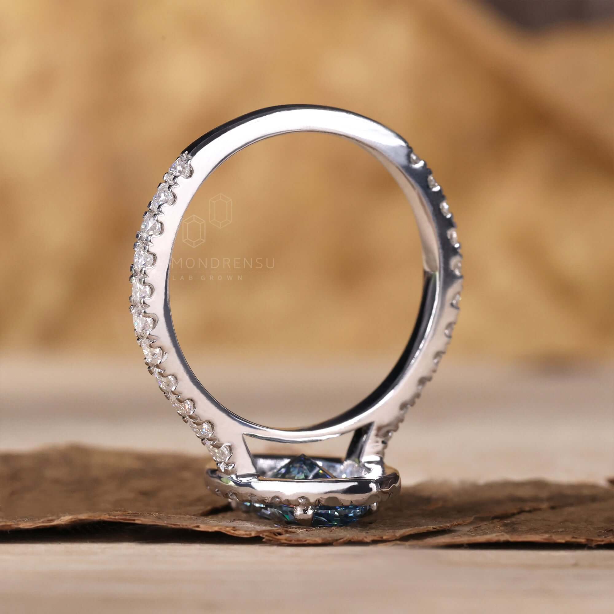 Marquise ring designed with a marquis diamond and claw prong setting.
