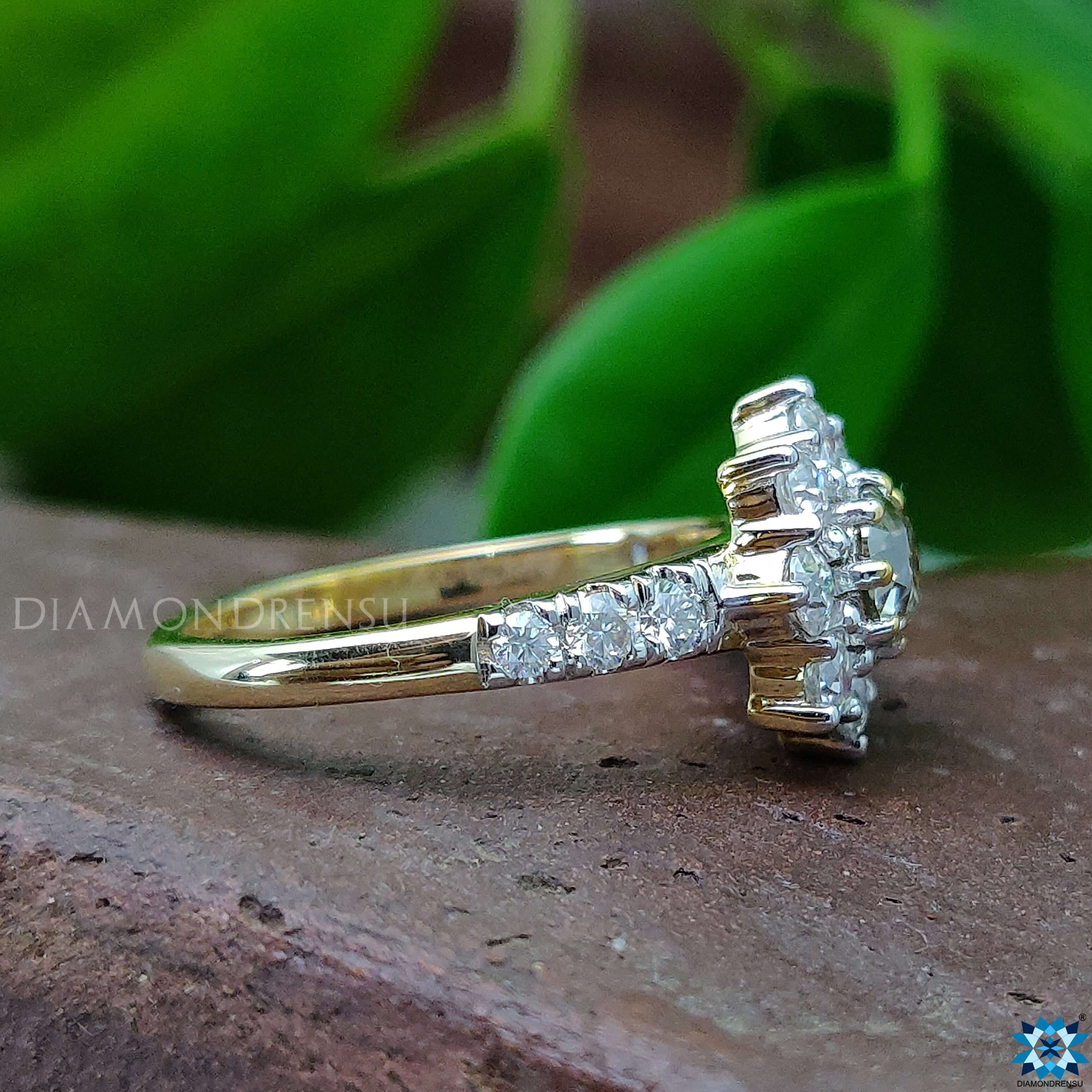 Moissanite Pave Ring with Timeless Beauty.