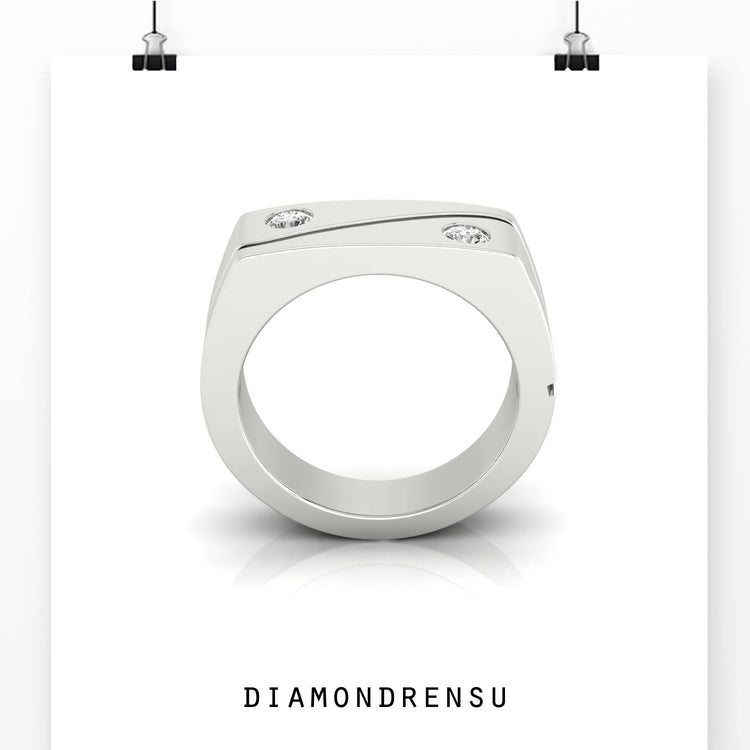 Minimalist wave diamond ring with sterling gold wave ring UK look.
