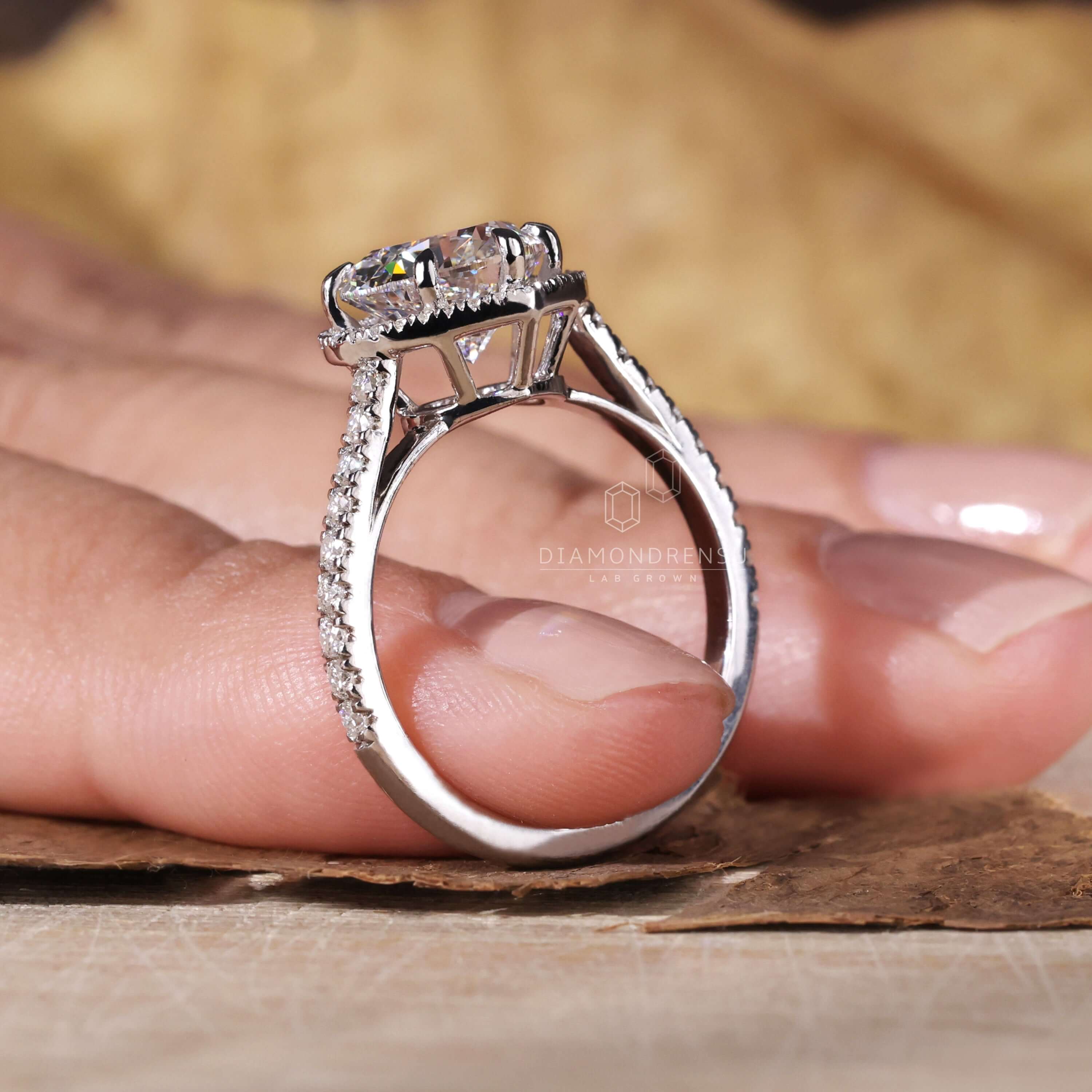 cathedral set engagement ring