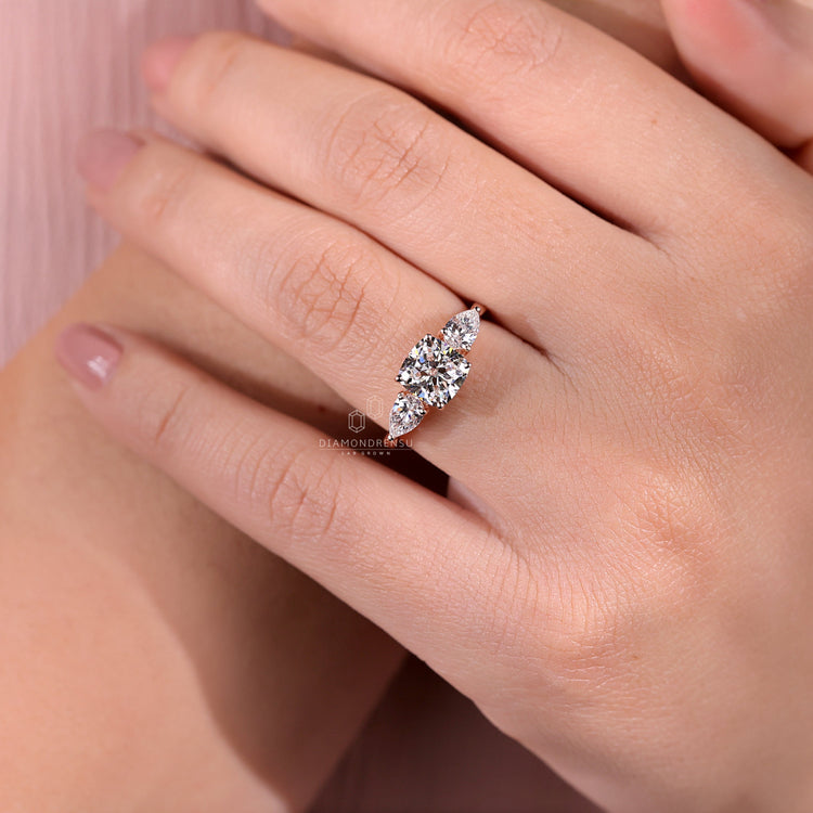 Exquisite cushion cut ring crafted for elegance.