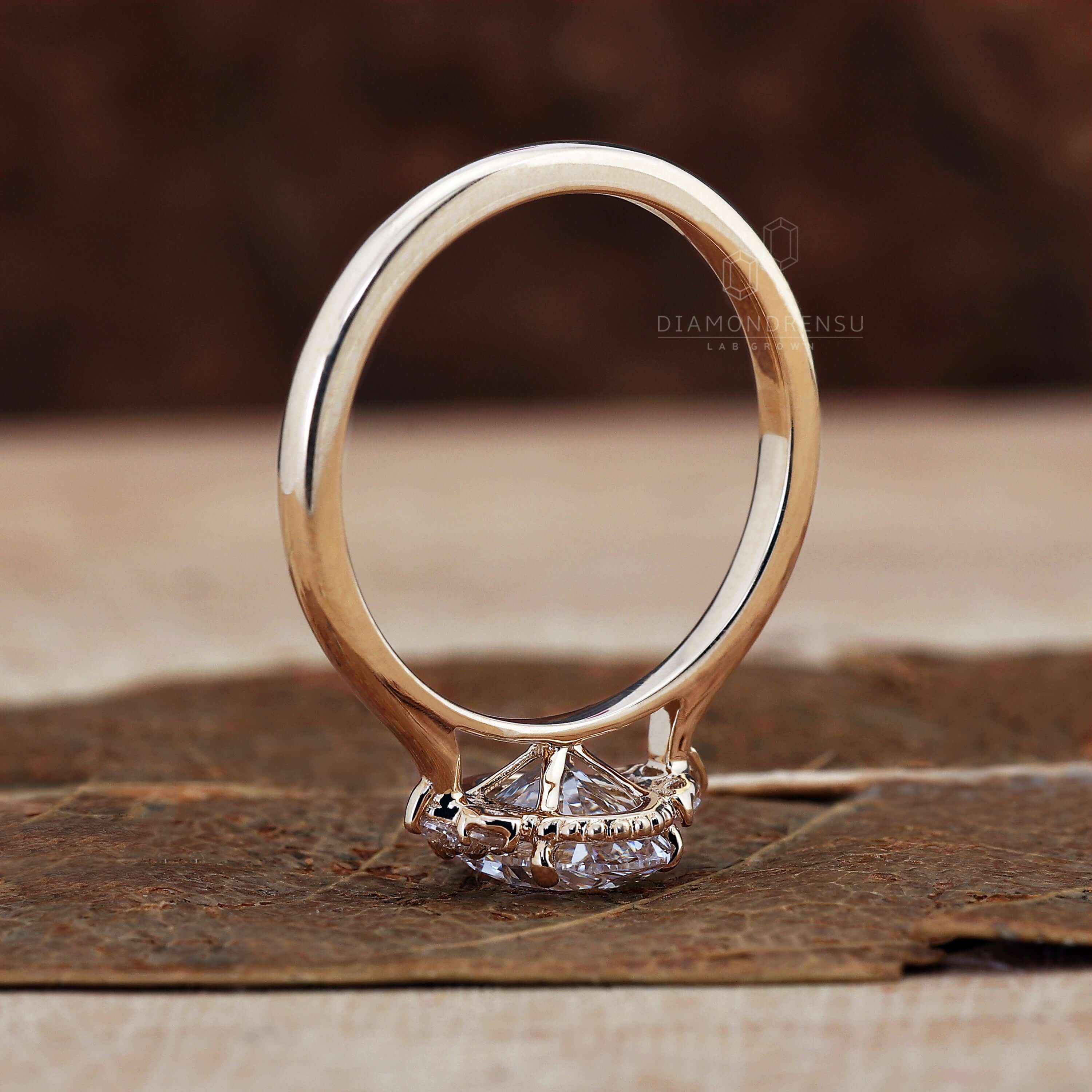 Oval diamond engagement ring featuring a cathedral setting ring, perfect for an engagement ring for women.