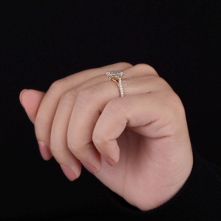 Stunning gold pave ring handcrafted with precision.