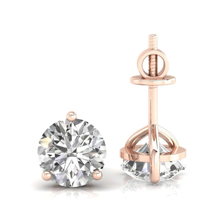 Handmade earrings in white gold with screw back posts.
