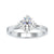 Round diamond engagement ring with a stunning 2 carat round diamond