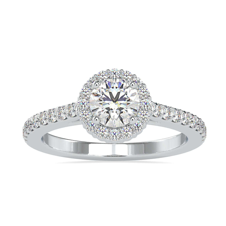 Buy engagement ring online with IGI certified lab grown diamond.
