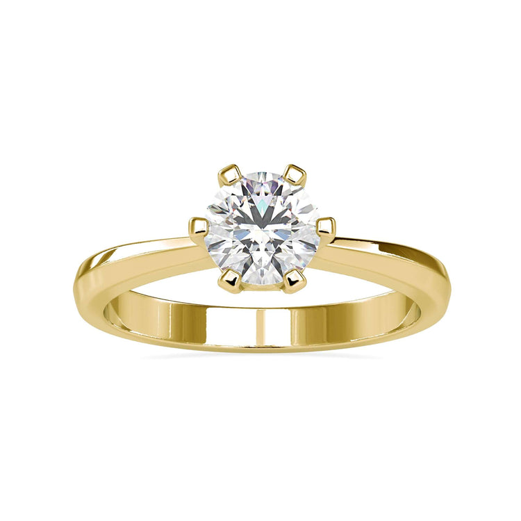 UK engagement ring with lab diamond in tab prong mount.
