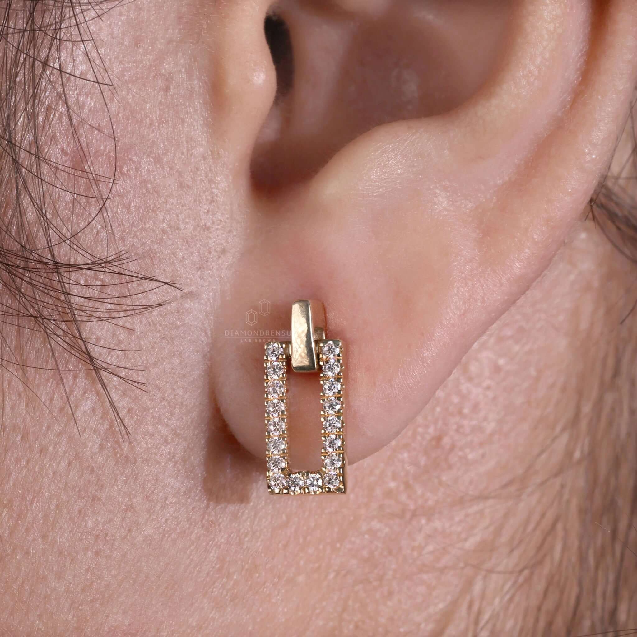 lab grown diamond earrings