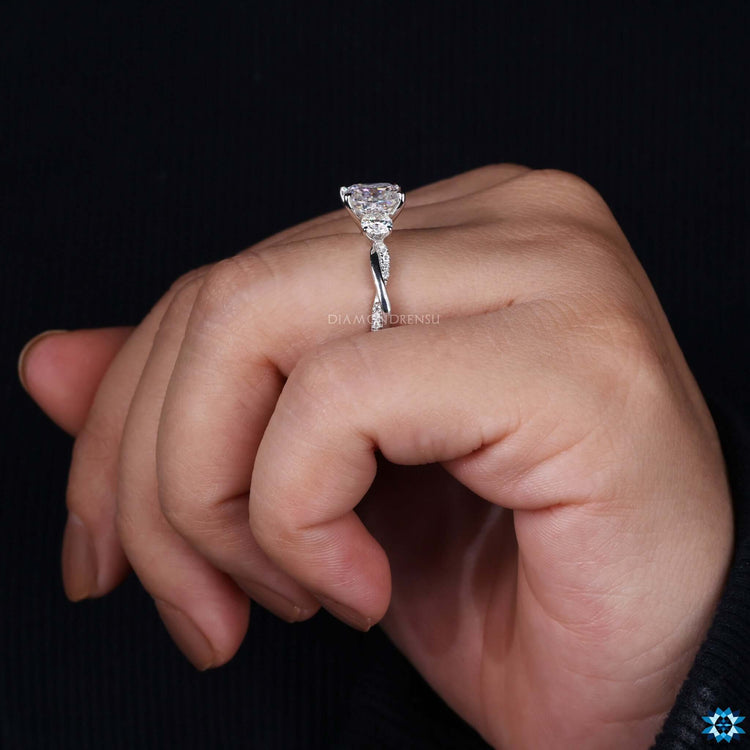Buy princess cut moissanite engagement ring.

