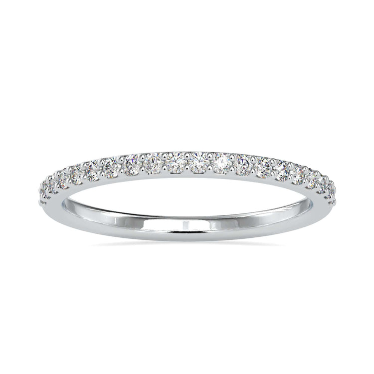 Buy wedding band in classic half eternity design.
