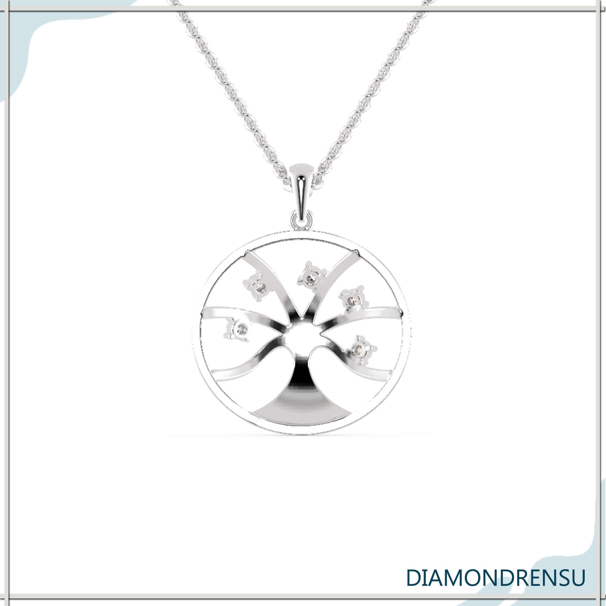 round cut pendant - diamondrensi