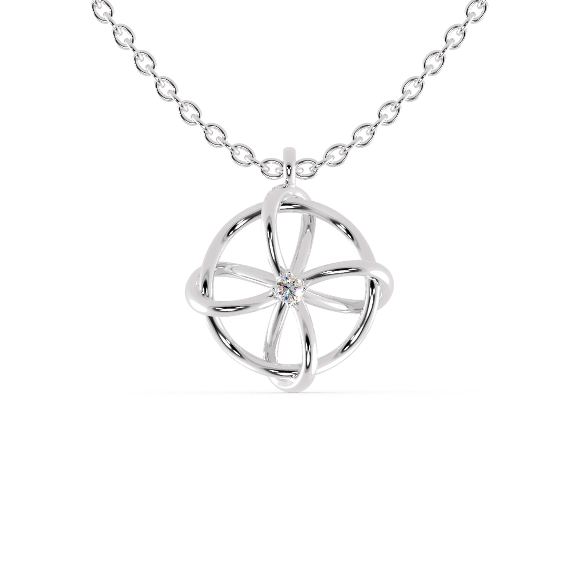 white gold wedding pendant - diamondrensu