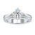 Round solitaire ring featuring timeless elegance and radiant sparkle.
