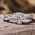 Moissanite Engagement Ring featuring a stunning round cut moissanite ring.