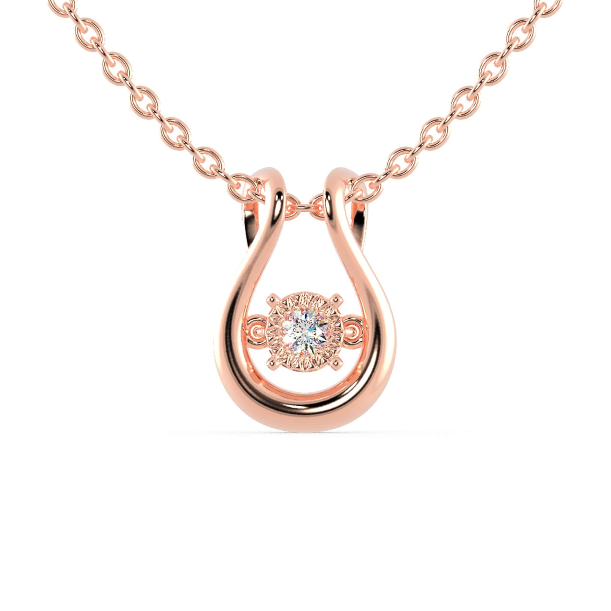 rose gold wedding pendant- diamondrensu