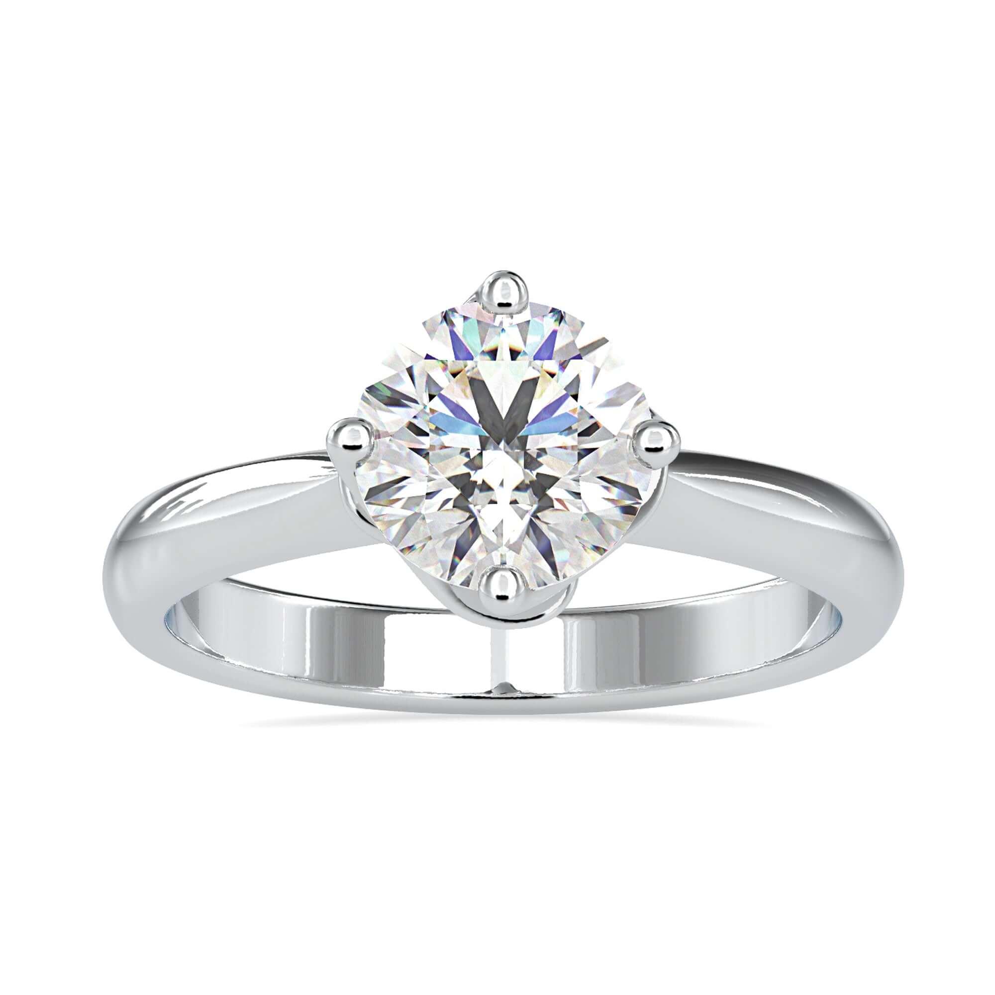 Lab grown diamond solitaire ring in a beautiful handmade setting.