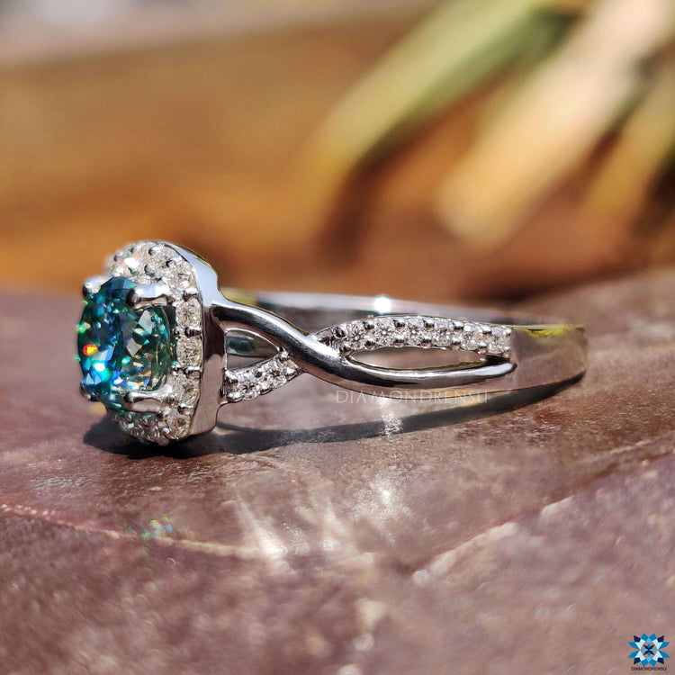 4 prong setting Portuguese cut ring.
