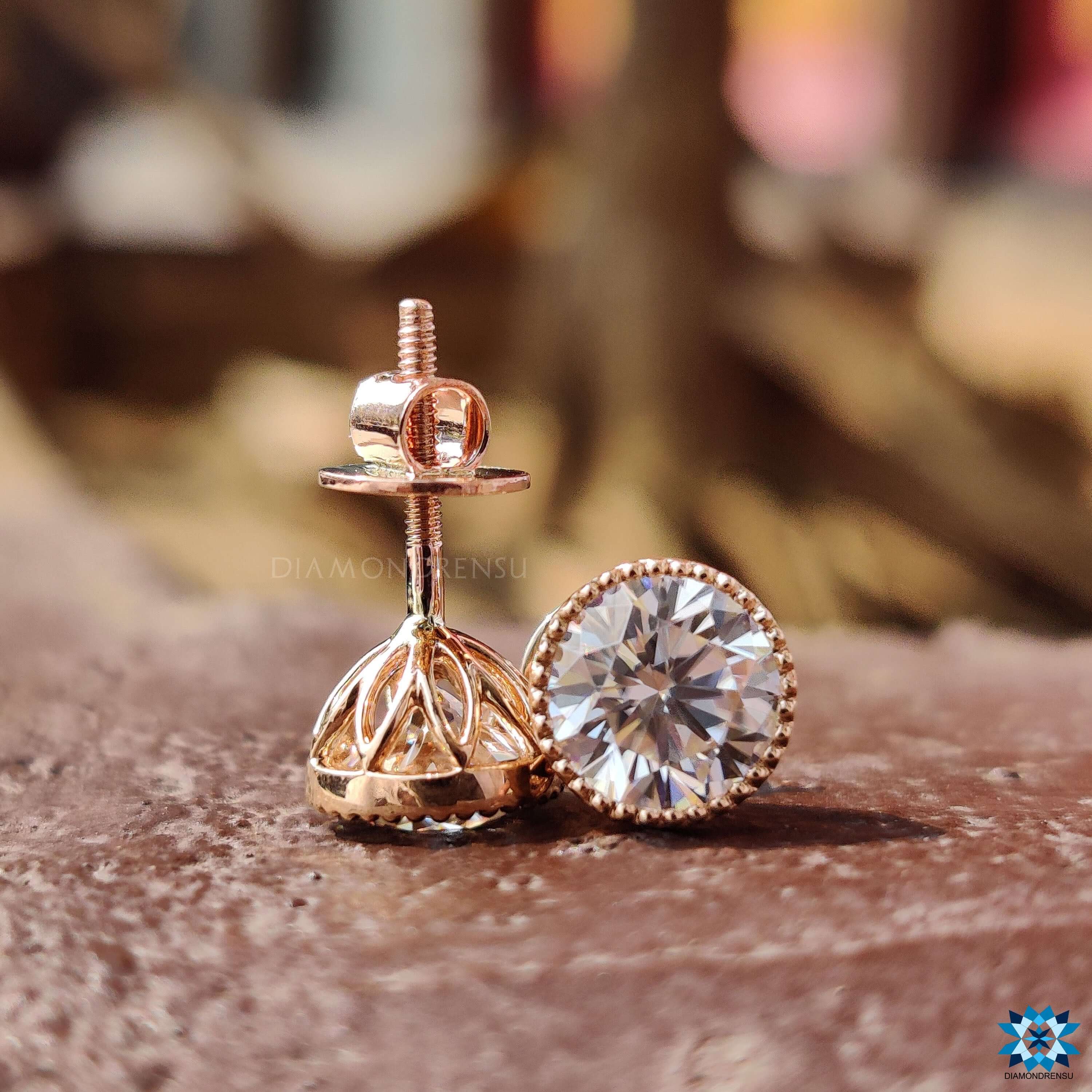 moissanite wedding earrings - diamondrensu