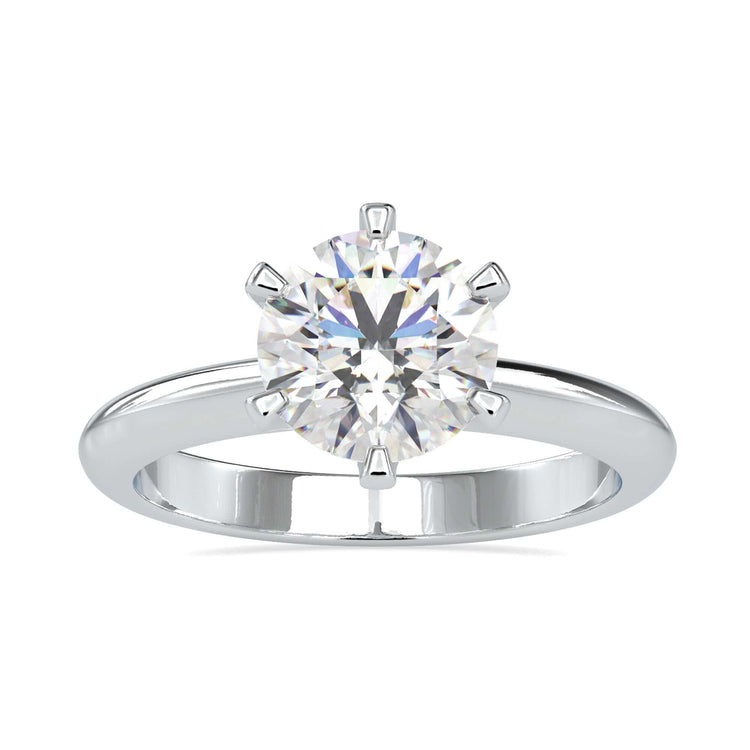 Custom engagement ring with lab grown diamond.

