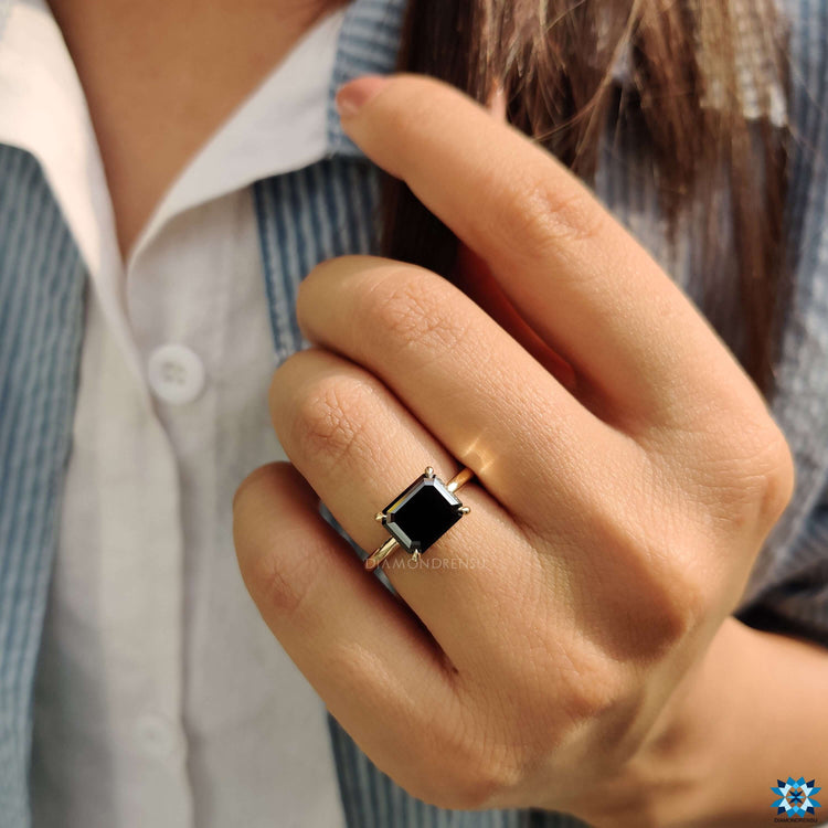 Buy black moissanite ring.
