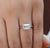 East west ring emerald cut solitaire ring diamondrensu UK ring
